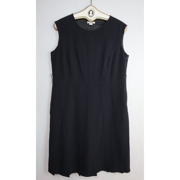 CATO - WOMEN'S BLACK DRESS W/ PLEATED SKIRT - FIT & FLARE - SIZE 14 - Picture 2 of 5